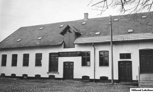 Værkstedsbygningen i Borella-Hansens tid. Foto ca. 1940-50.