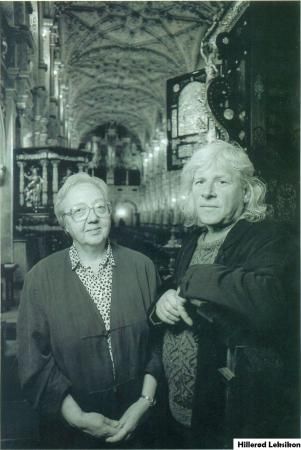 Kurt Trampedach og borgmester Valborg Sandberg på Frederiksborg Slot i 1995. (Fotograf: Jan F. Stephan Lokalhistorisk Arkiv, Hillerød Bibliotek).